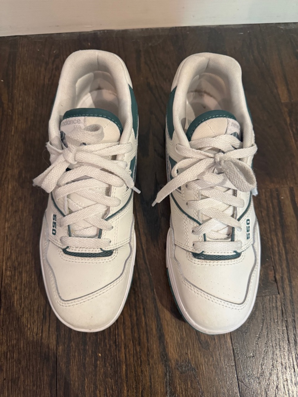 New Balance 550 White/team forest green - Picture 3 of 6